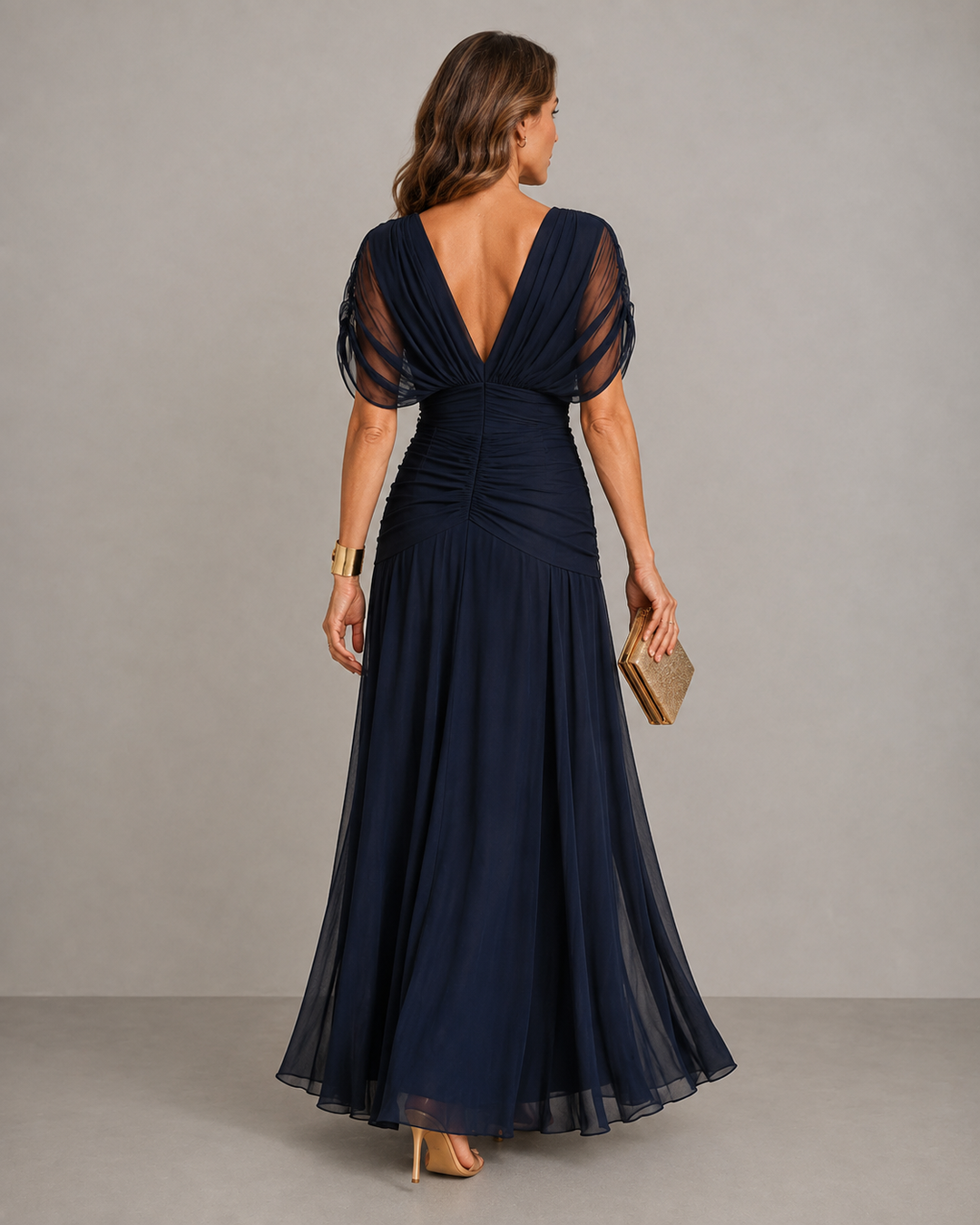 Willow pleated flowing midi dress by Bennett and Lowe, featuring a lightweight, elegant design with soft fabric and a flattering fit.