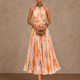 Lily | Halter Watercolor Print Maxi