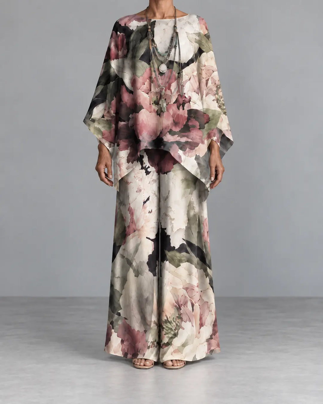 Elegant Veronique two-piece set by Bennett and Lowe, featuring stylish fabric and a sophisticated design, displayed on a mannequin.