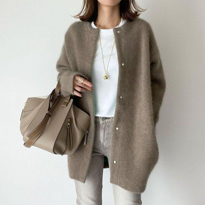 Noemi | Relaxed Long-Sleeve Knit Cardigan for Women