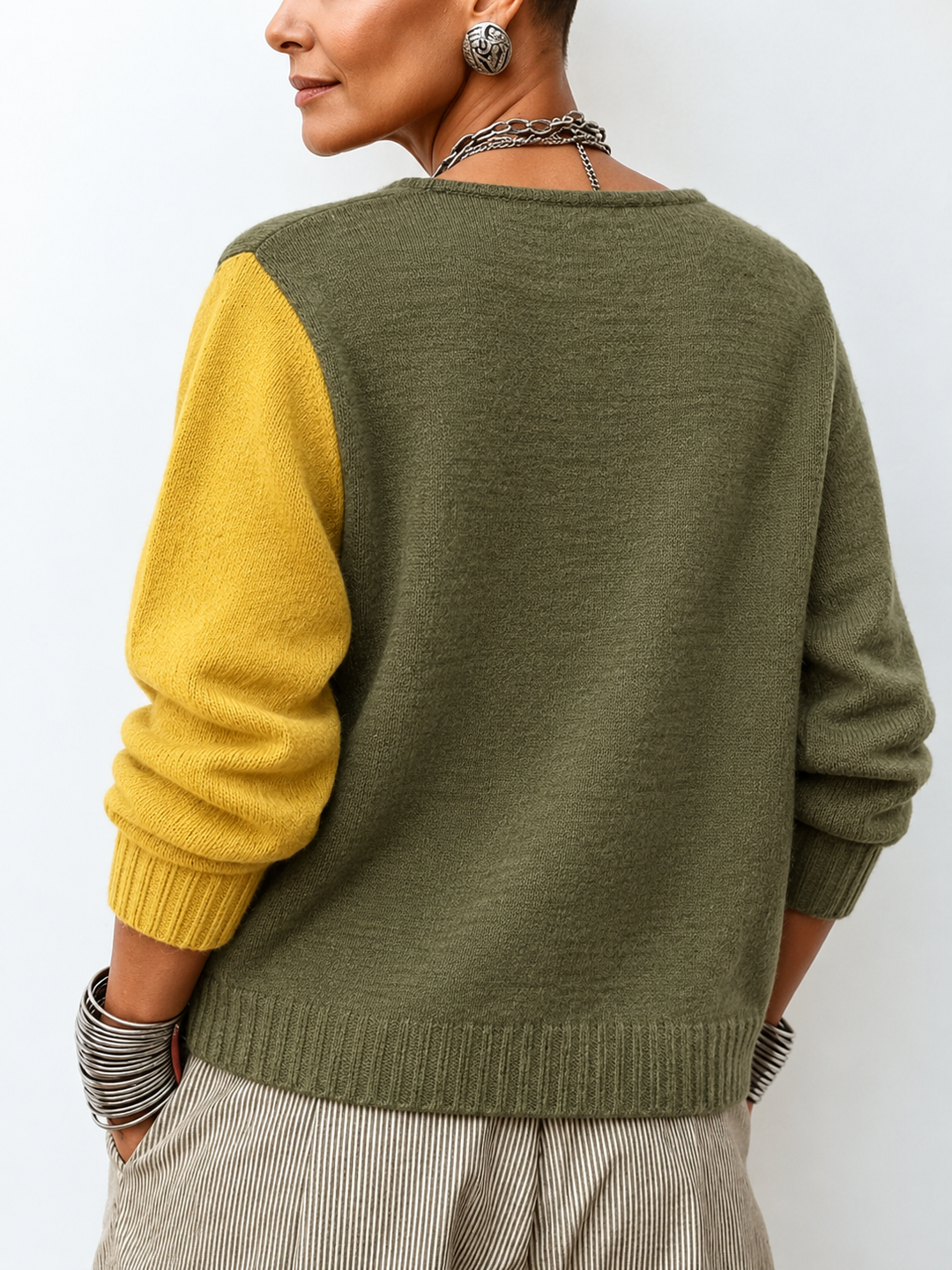 Audrey | Asymmetric Color-Block Sweater