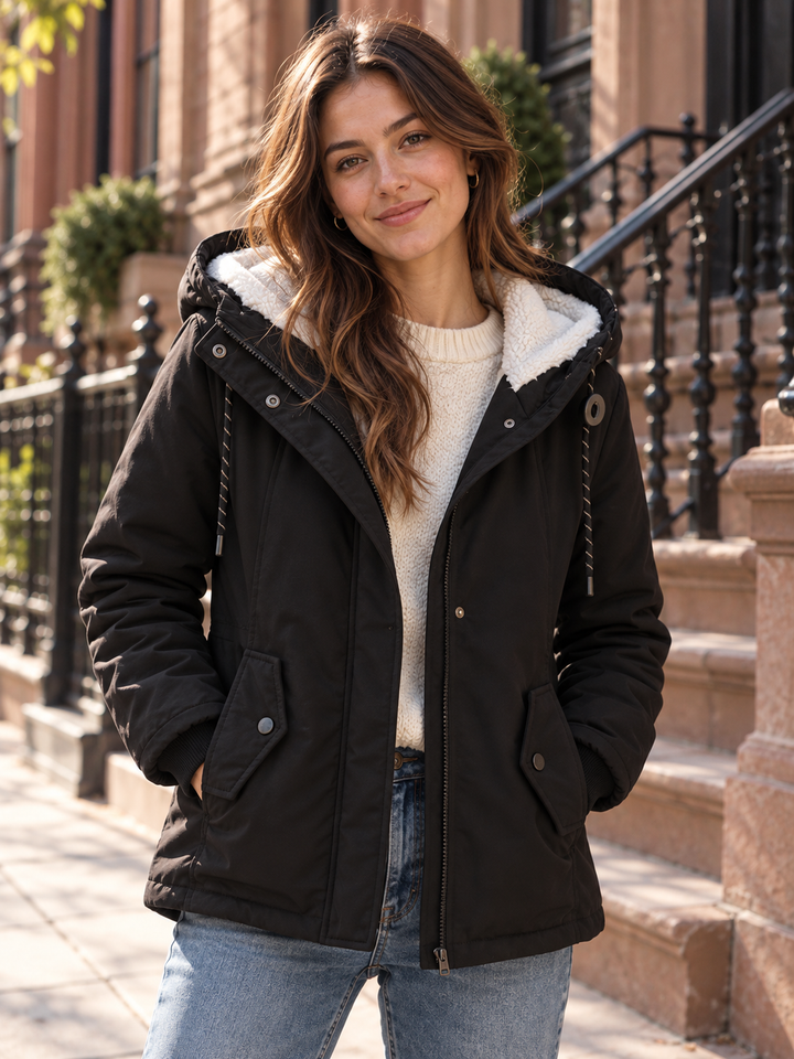 Marissa | Hooded Mid Length Coat
