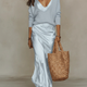 Niketa | Layered Midi Dress and Knit Sweater Two-Piece Set for Women