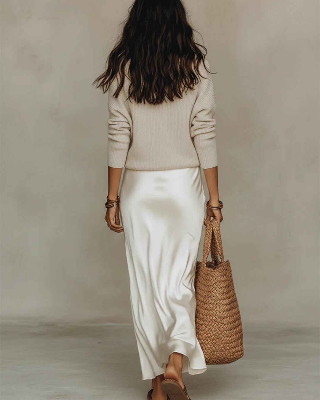 Niketa | Layered Midi Dress and Knit Sweater Two-Piece Set for Women