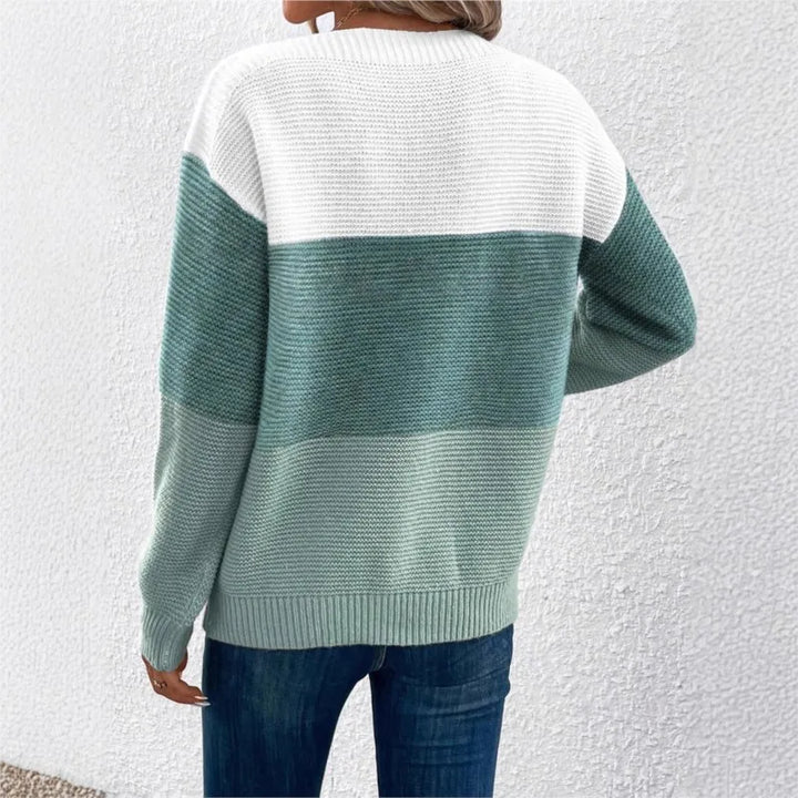 Erica | Color Block Crewneck Sweater