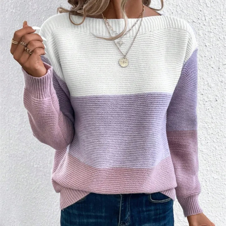 Erica | Color Block Crewneck Sweater