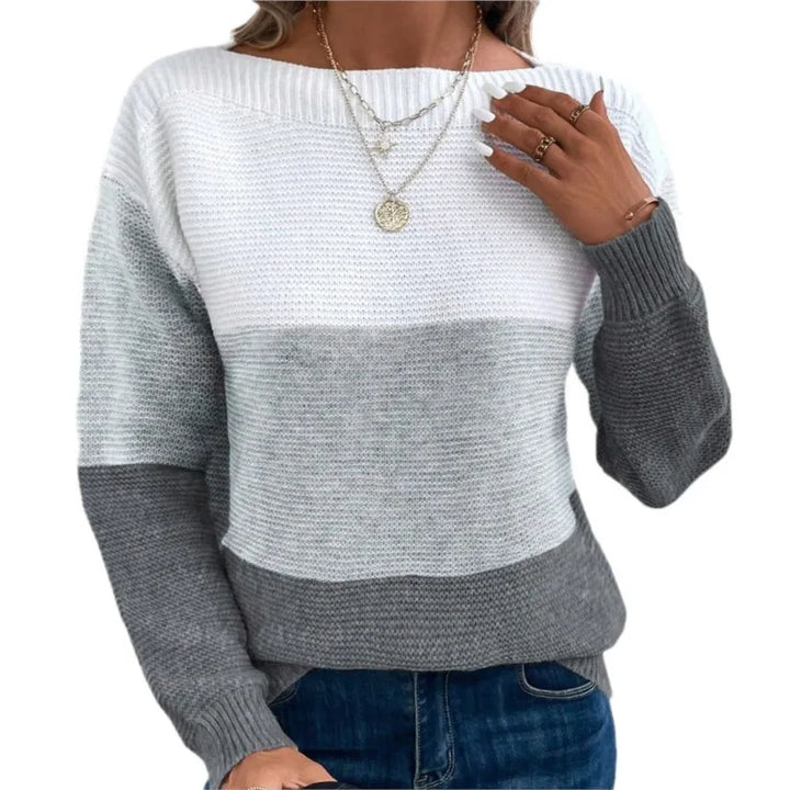 Erica | Color Block Crewneck Sweater