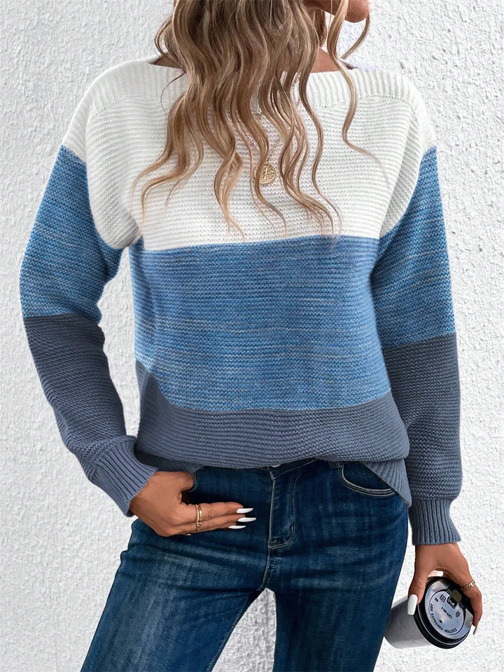 Erica | Color Block Crewneck Sweater