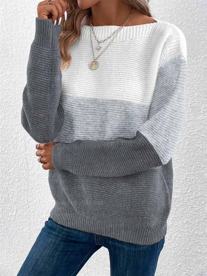 Erica | Color Block Crewneck Sweater