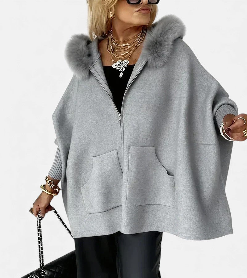 Bennett and Lowe Annabelle women's faux-fur collar button-front jacket with a stylish design and cozy look.