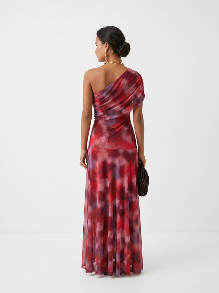 Jordan | One-Shoulder Print Maxi Dress for Women