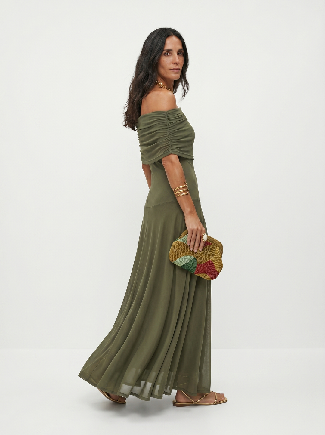 Jordan | One-Shoulder Print Maxi Dress for Women