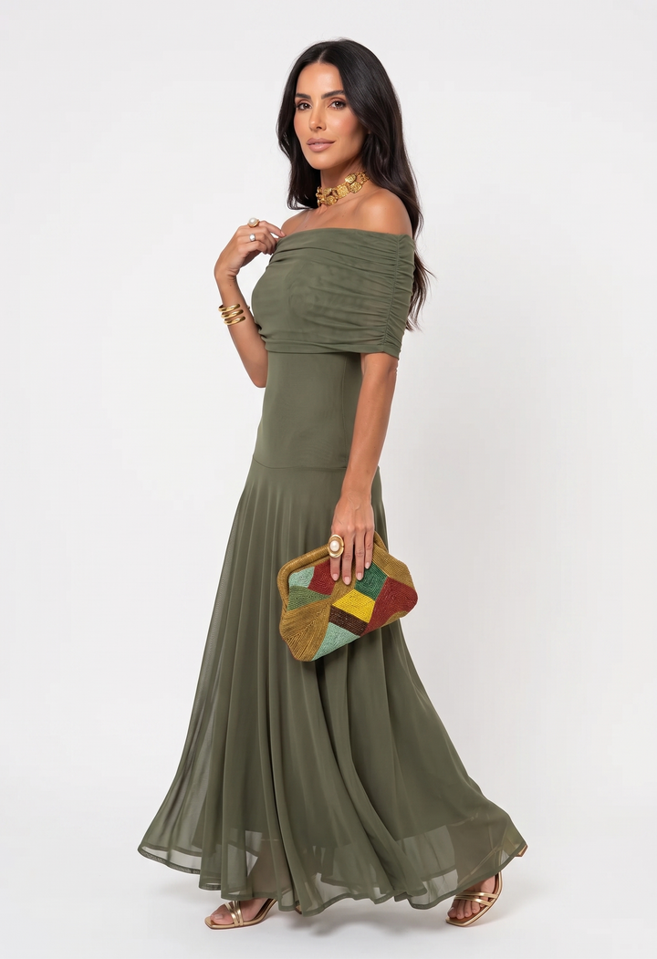 Jordan | One-Shoulder Print Maxi Dress for Women