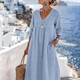 Helena - Casual Loose-Fitting Patchwork Lace Dress