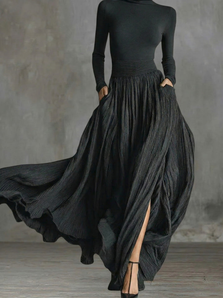 Yvonne | High-Waist Side-Slit Maxi Dress