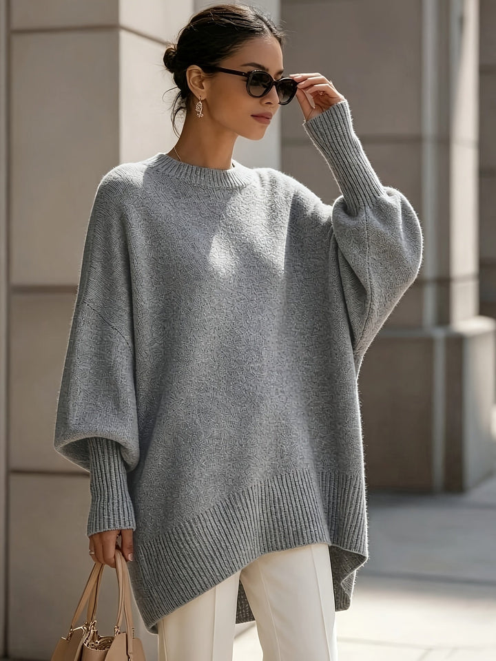 Bennett and Lowe Sorrel oversized batwing crew sweater in grey