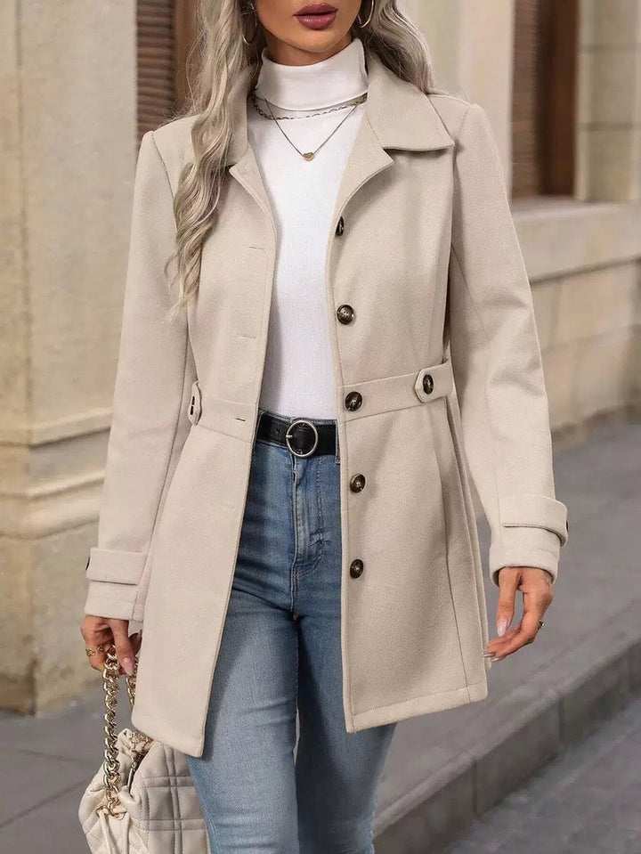 Linnet | Button-Tab Waist Fitted Coat