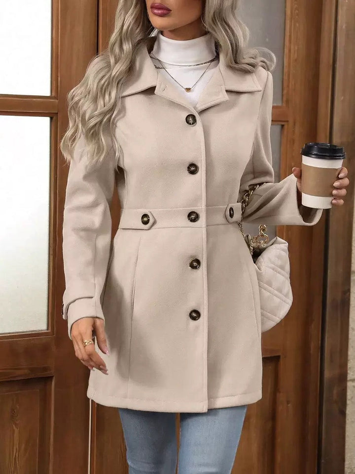 Linnet | Button-Tab Waist Fitted Coat