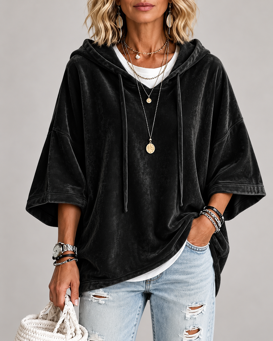 Luana | Oversized Poncho Hoodie