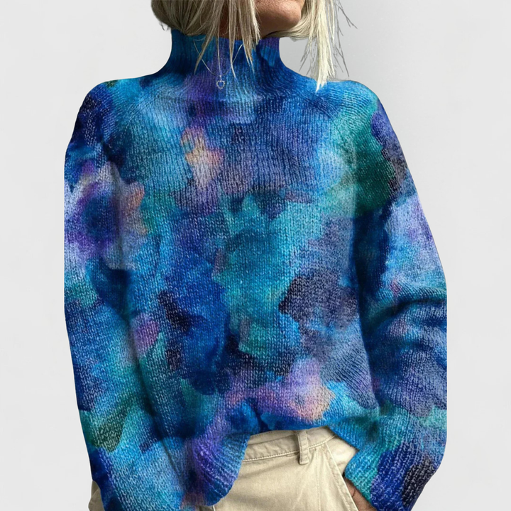 Centenia | Turtleneck Long-Sleeve Knit Sweater for Women