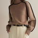 April | Contrast Piping Turtleneck Sweater