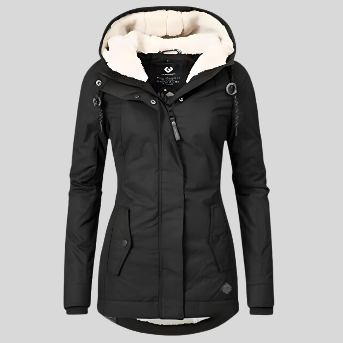 Elsie | Waterproof Hooded Fleece-Lined Coat for Women