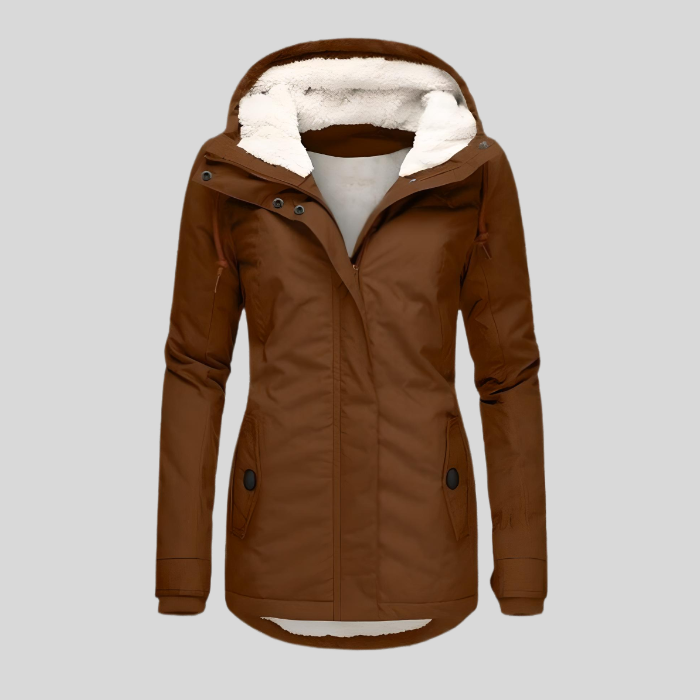 Elsie | Waterproof Hooded Fleece-Lined Coat for Women
