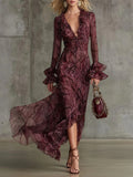 Vivienne | Lace Print Maxi Dress