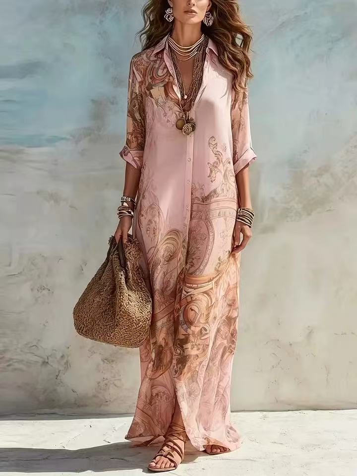 Margot | Baroque Print Maxi
