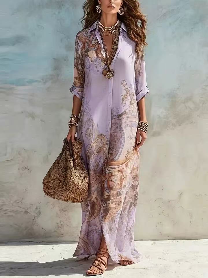 Margot | Baroque Print Maxi