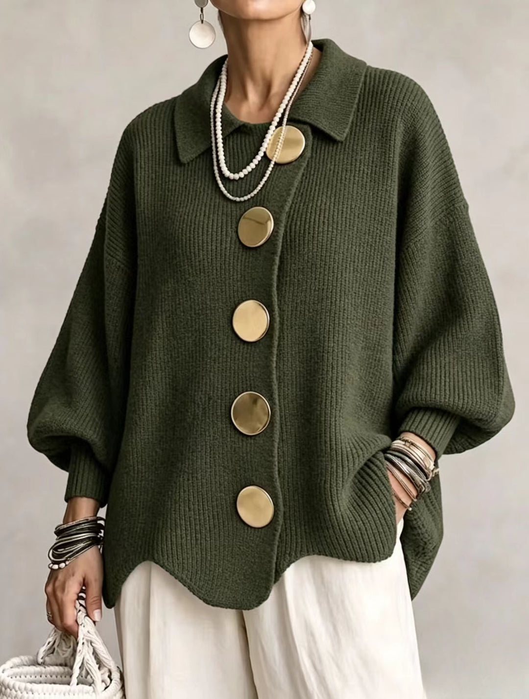 Isadora | Oversized Collared Cardigan for Women