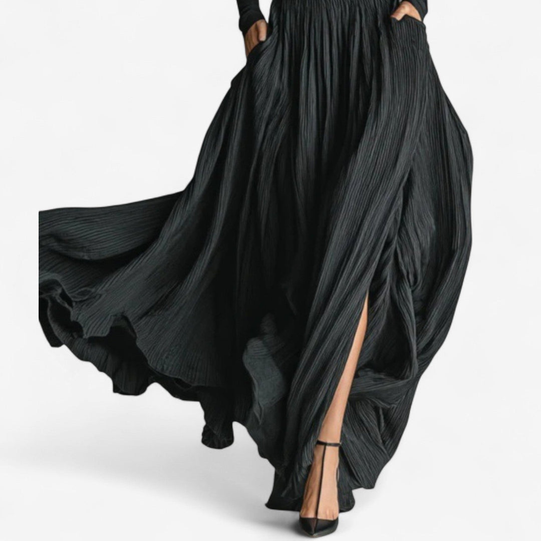 Yvonne | High-Waist Side-Slit Maxi Dress