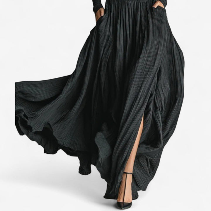 Yvonne | High-Waist Side-Slit Maxi Dress