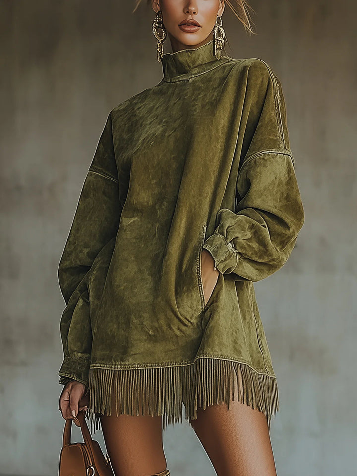 Teresa | High-Neck Fringe Dress