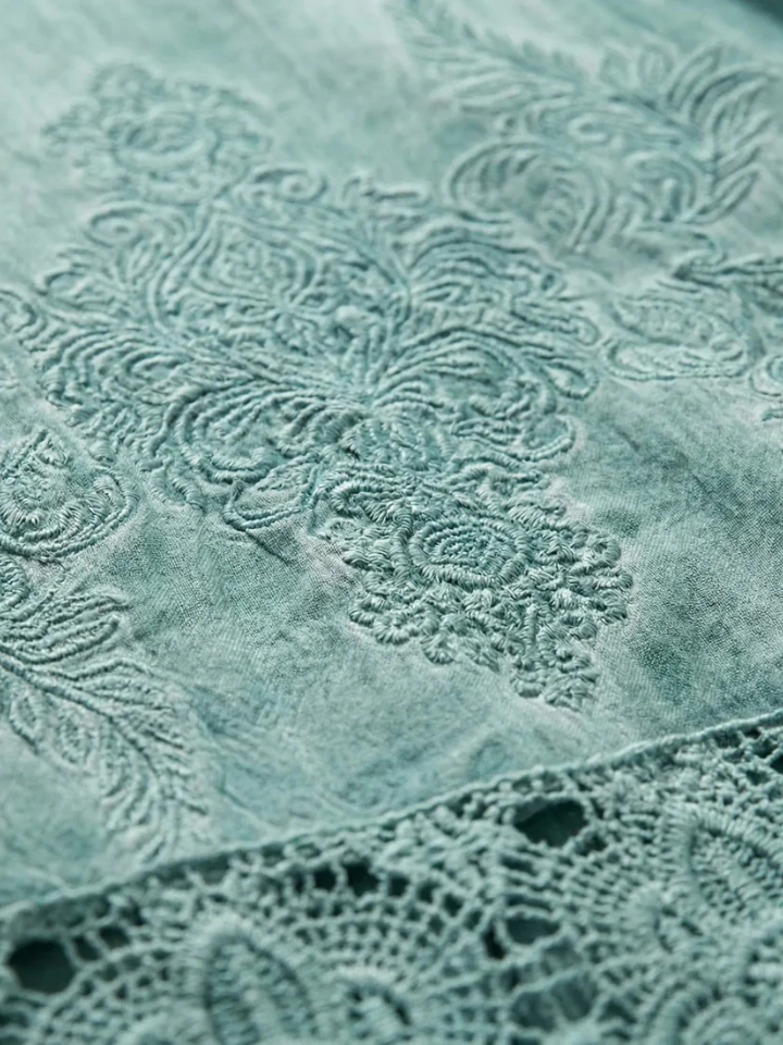 Celeste lace cocktail midi dress by Bennett and Lowe featuring intricate lace details and a stylish midi length.
