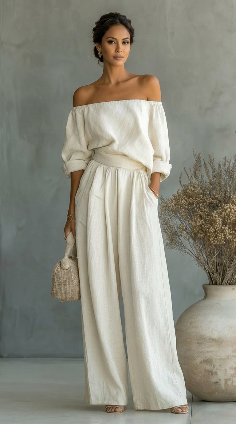 Liliana | Linen-Effect Summer Set