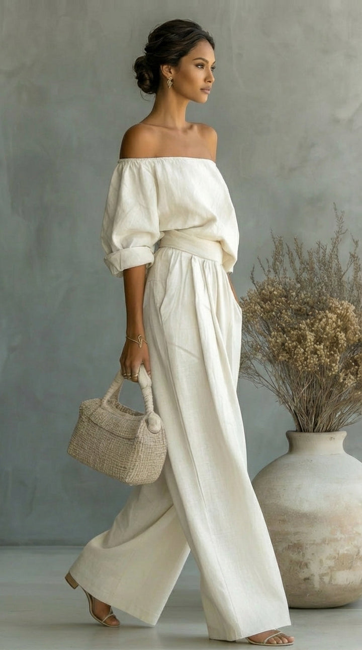 Liliana | Linen-Effect Summer Set