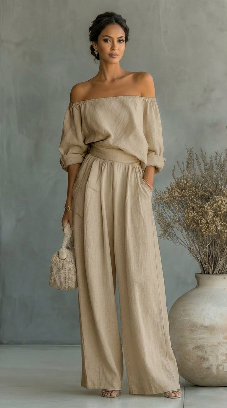Liliana | Linen-Effect Summer Set