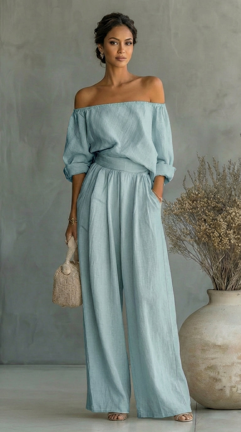 Liliana | Linen-Effect Summer Set