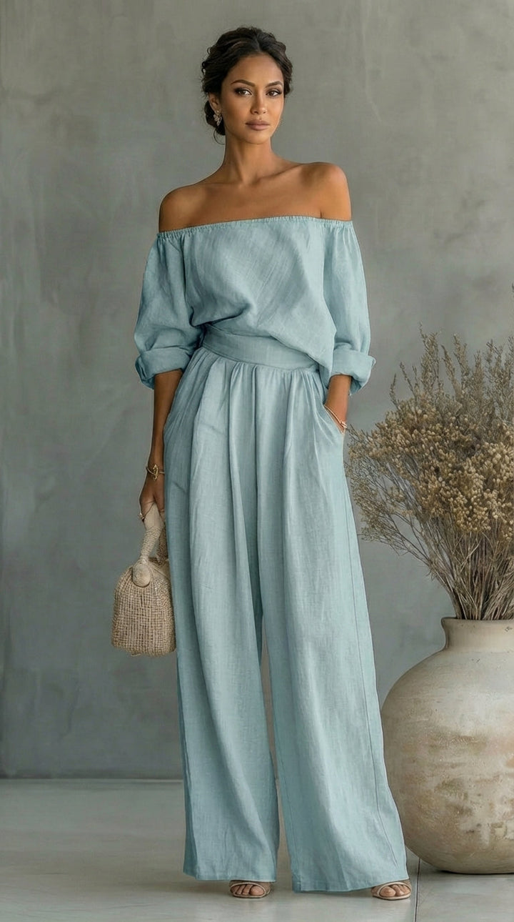 Liliana | Linen-Effect Summer Set