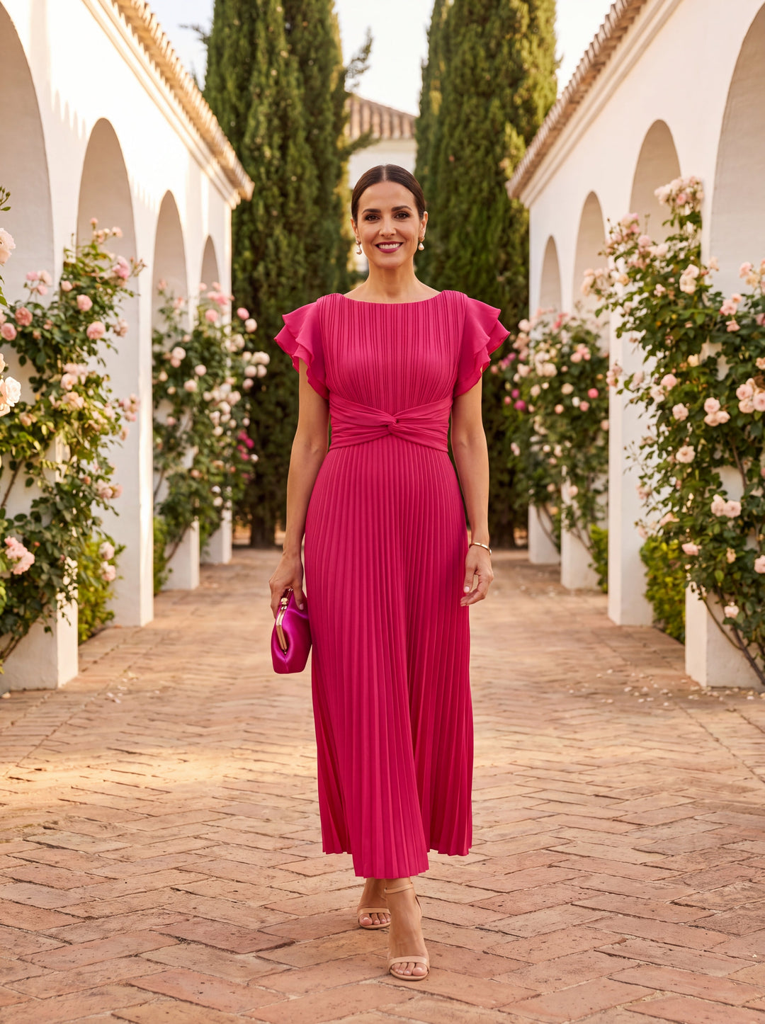 Jenna | Tie-Front Midi Dress for Women