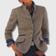 Tilda | Stand Collar Contrast Trim Blazer