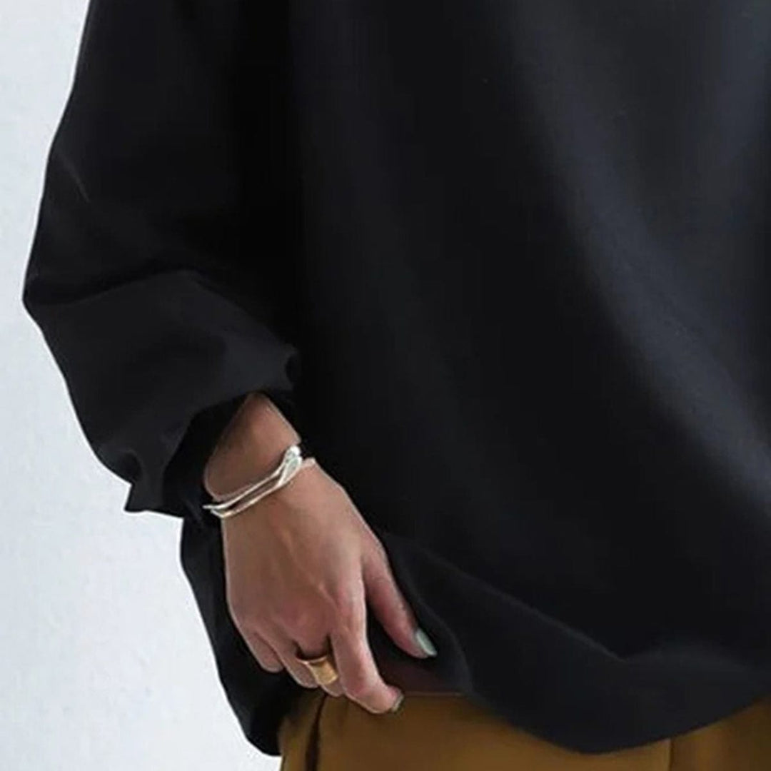 Elly | High-Neck Long-Sleeve Relaxed Top for Women