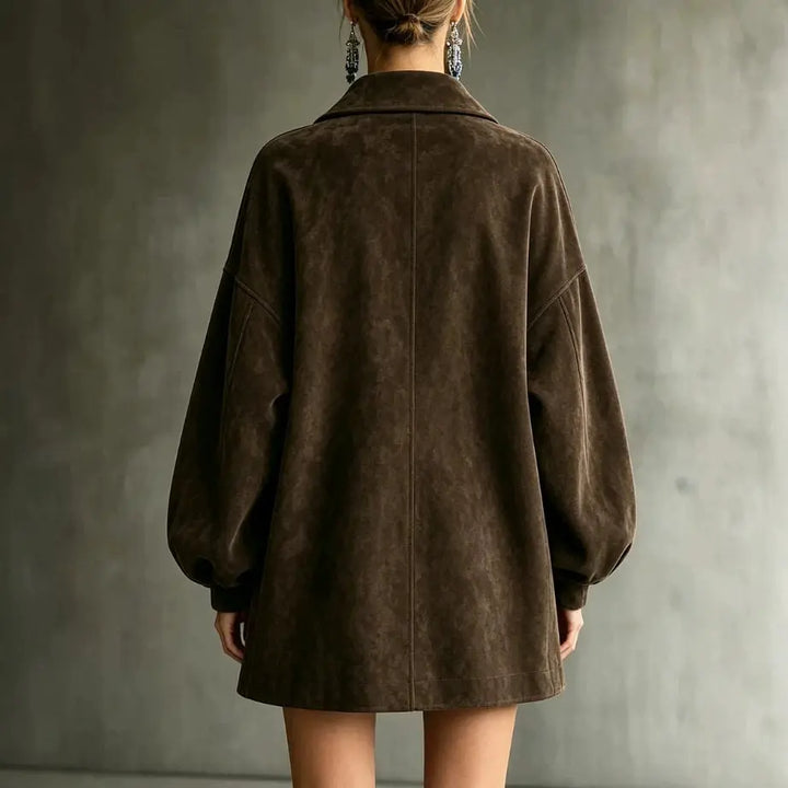 Felicity | Lapel Button Mid-Length Jacket