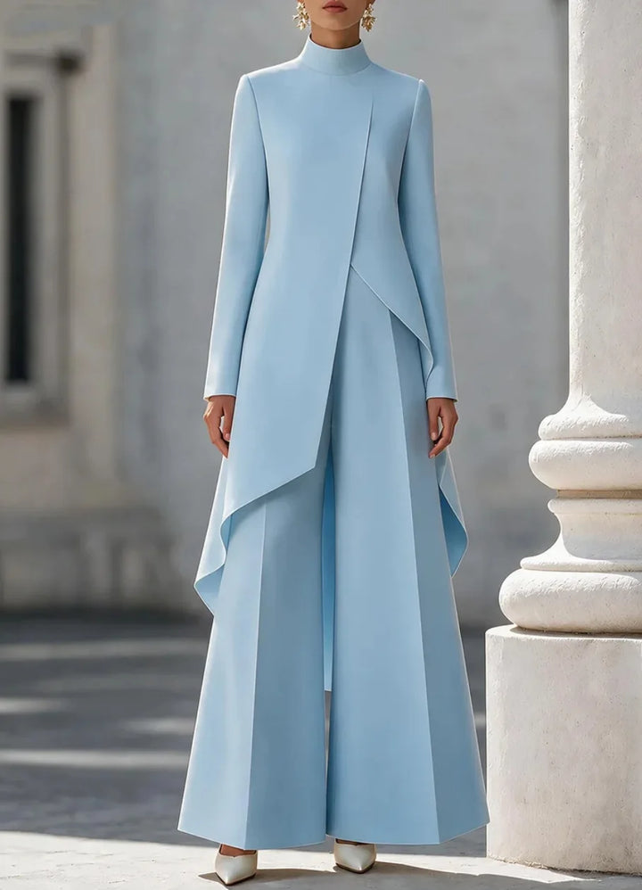 Bailey | Mock-Neck Wide-Leg Pants Set