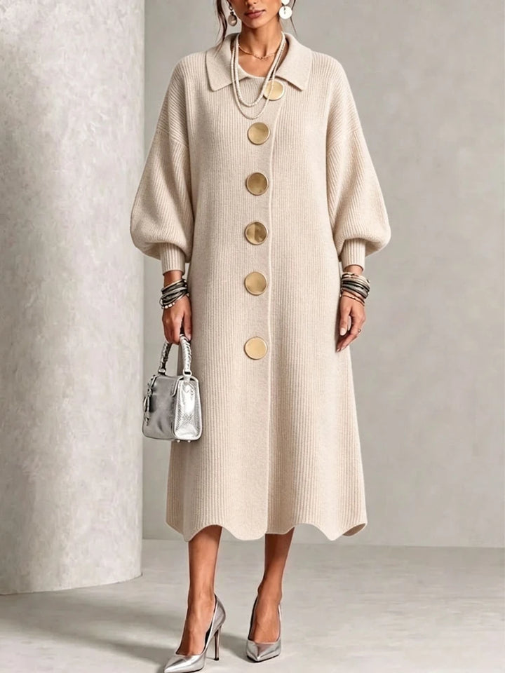 Gina | Button-Down Collared Maxi Dress