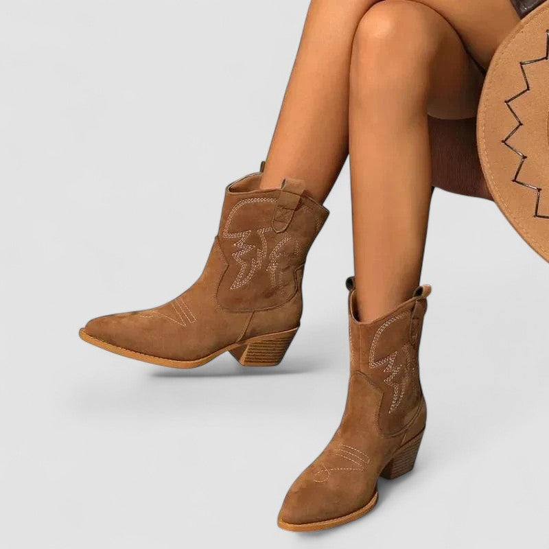 Lillian Buckle Ankle Boot for Women by Bennett and Lowe, featuring a stylish silhouette with buckle detail and ankle height.