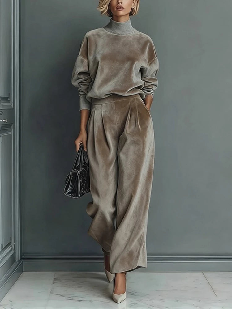 Bennett & Lowe Marilyn high-neck wide-leg pants set in a coordinated two-piece outfit