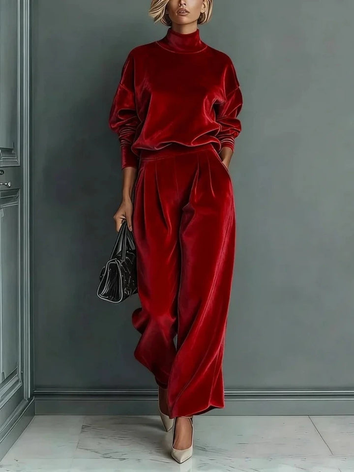 Bennett & Lowe Marilyn high-neck wide-leg pants set, two-piece outfit in a stylish silhouette