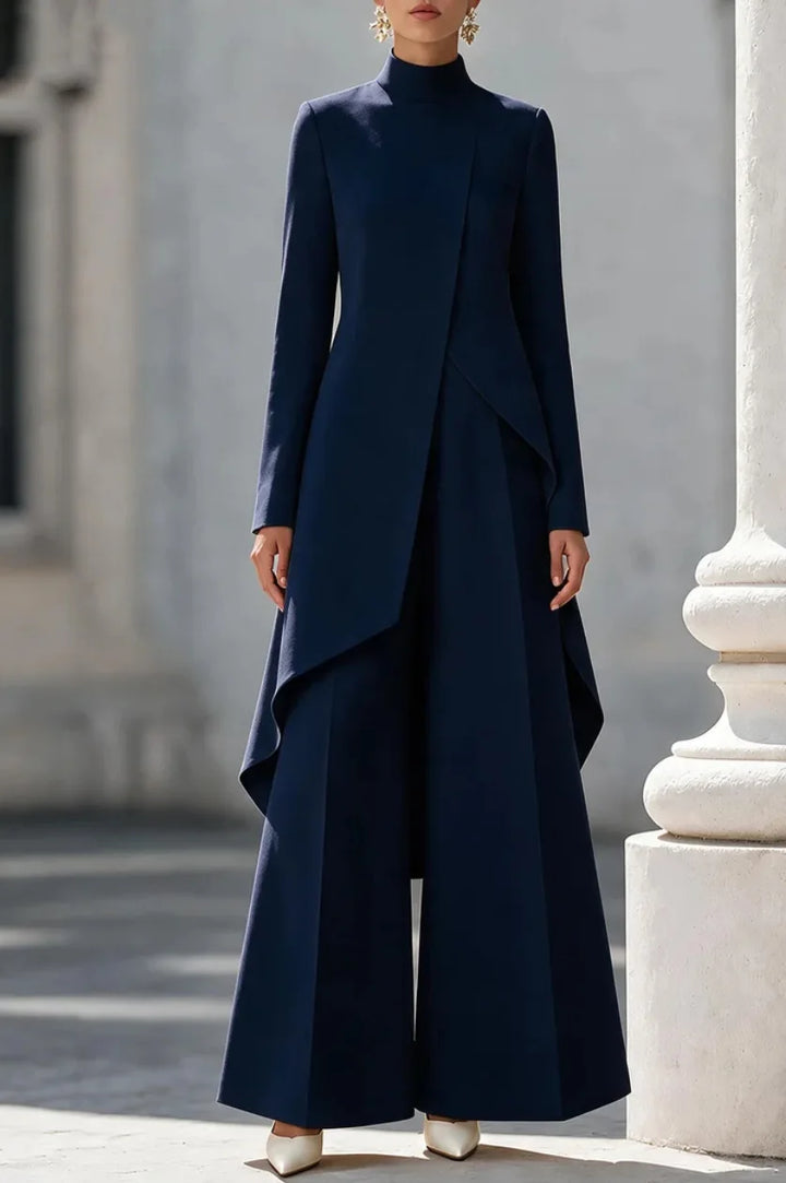 Bailey | Mock-Neck Wide-Leg Pants Set